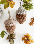DIY kit, crocheted acorns (Swedish)
