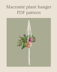 Macramé plant hanger, PDF pattern