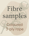 Samples, coloured 3-ply rope