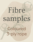 Samples, coloured 3-ply rope