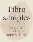 Samples, natural cotton string & rope