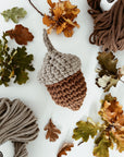 DIY kit, crocheted acorns (Swedish)