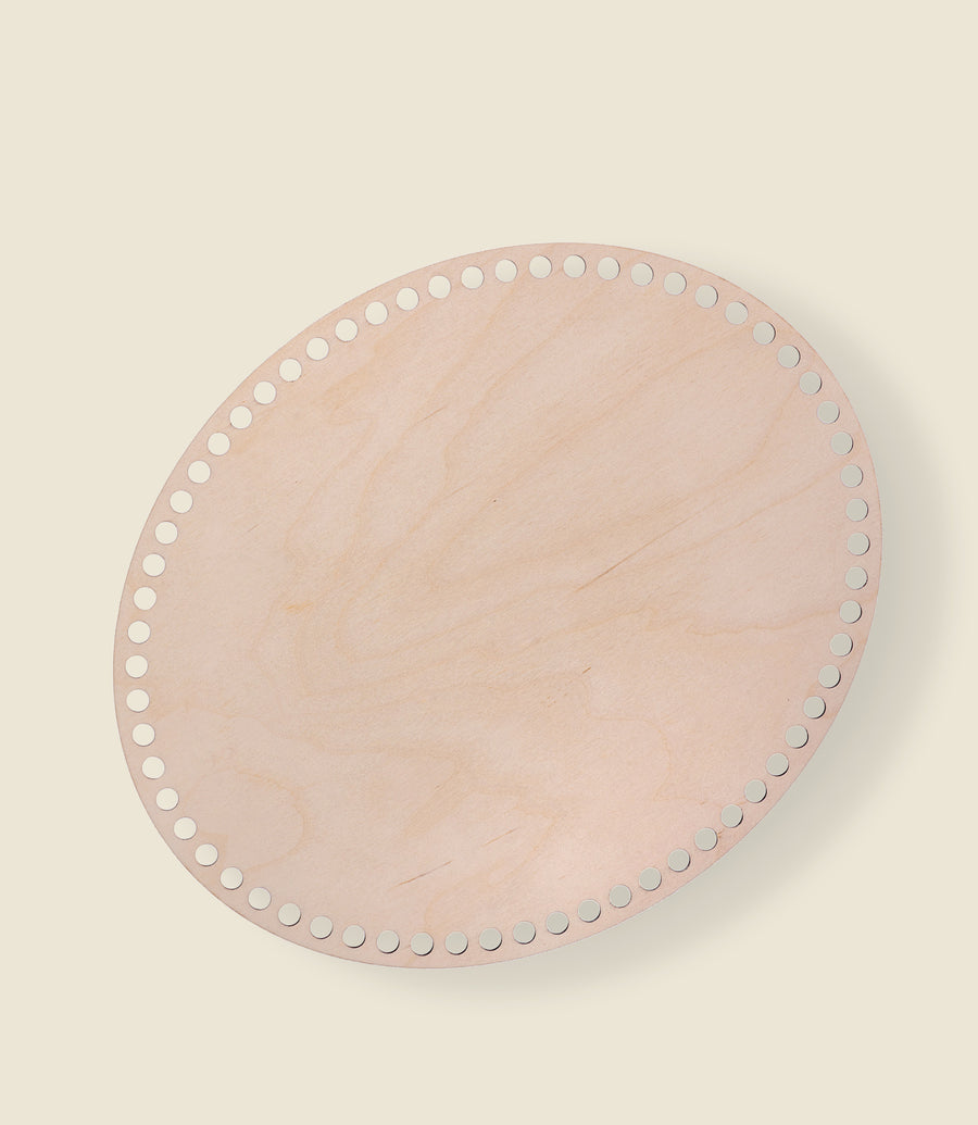 Oval wooden base