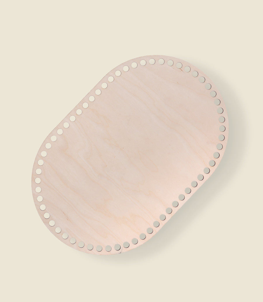 Rounded rectangle wooden base