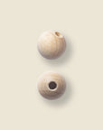 Wooden beads with small holes