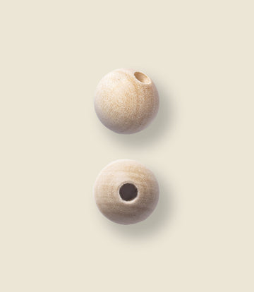 Wooden beads with small holes