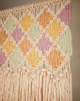 Macraweave wall hanging, "Harlequin"