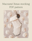 Macramé Christmas stocking pattern and tutorial