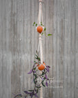 Macramé plant hanger, "Royals" #3