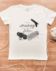 T-shirt "I love weaving with every fiber of my being" (100% organic cotton)