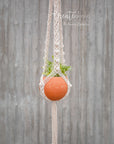 Macramé plant hanger, "Royals" #6