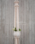 Macramé plant hanger, "Royals" #1