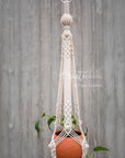 Macramé plant hanger, "Royals" #3