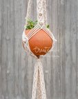 Macramé plant hanger, "Royals" #5