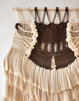 Macramé wall hanging, "Ballerina"