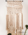 Macramé wallhanging, no. 3 of "The Beige Sisters"