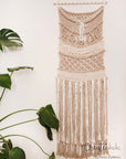 Macramé wallhanging, no. 2 of "The Beige Sisters"