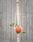 Macramé plant hanger, "Royals" #3