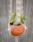 Macramé plant hanger, "Royals" #6