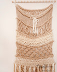 Macramé wallhanging, no. 2 of "The Beige Sisters"