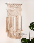 Macramé wallhanging, no. 3 of "The Beige Sisters"