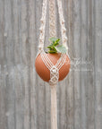 Macramé plant hanger, "Royals" #5