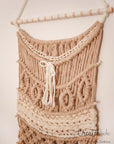 Macramé wallhanging, no. 2 of "The Beige Sisters"