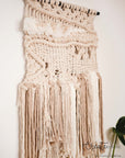 Macramé wallhanging, no. 3 of "The Beige Sisters"