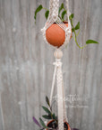 Macramé plant hanger, "Royals" #3