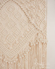 Macramé wallhanging, "Snowflakes"