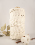 5 mm Natural braided cotton sash cord, 1kg