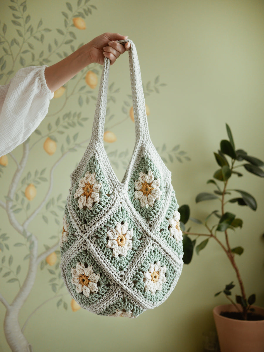 'Meadow' Crochet Bag PDF-mönster och video (engelska)