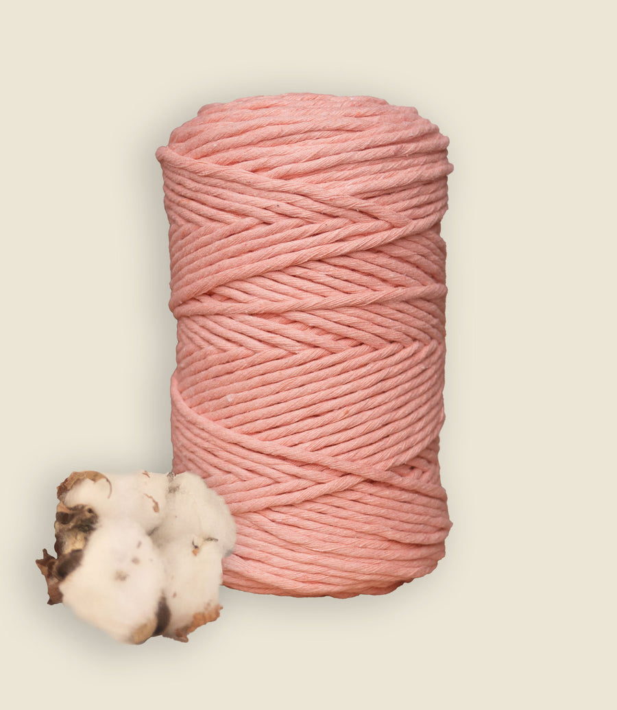 Enkeltvinnat snöre, återvunnen bomull 500 g