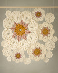 Crochet wall hanging, "Blossom"