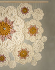 Crochet wall hanging, "Blossom"