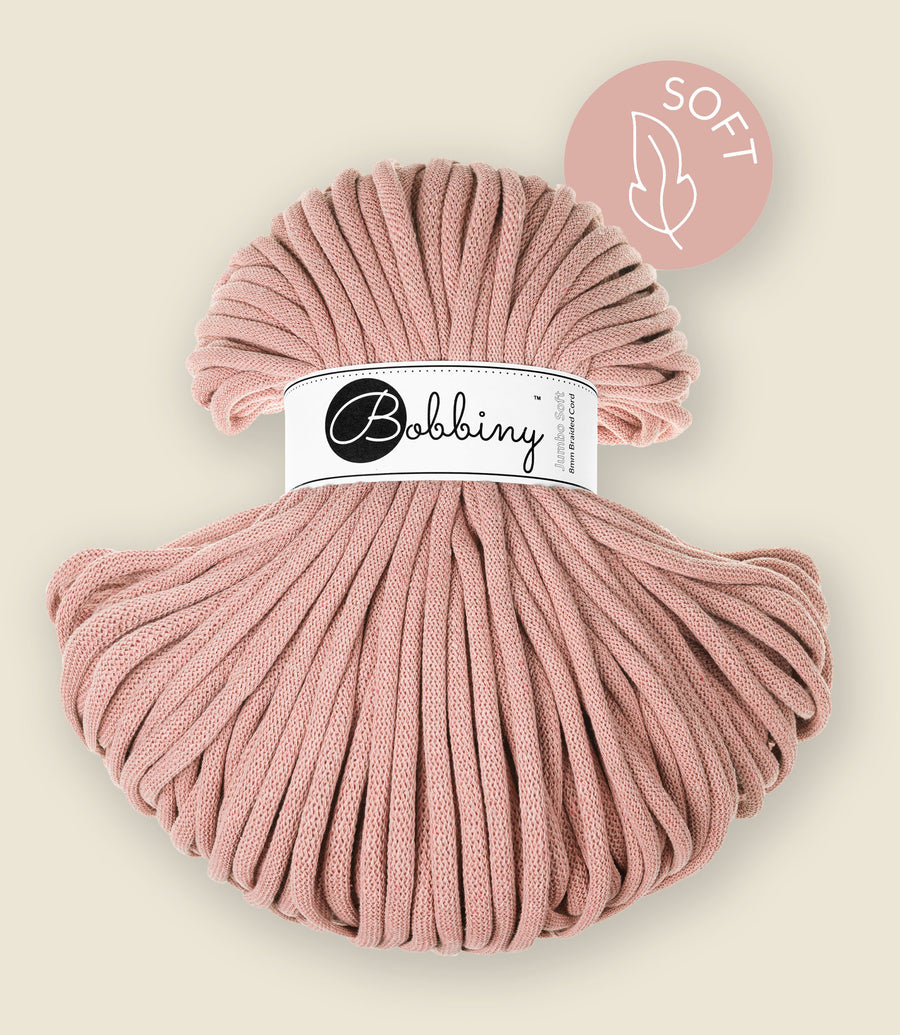 8 mm braided cord, recycled cotton