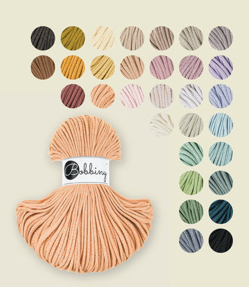 3 mm braided cord, recycled cotton