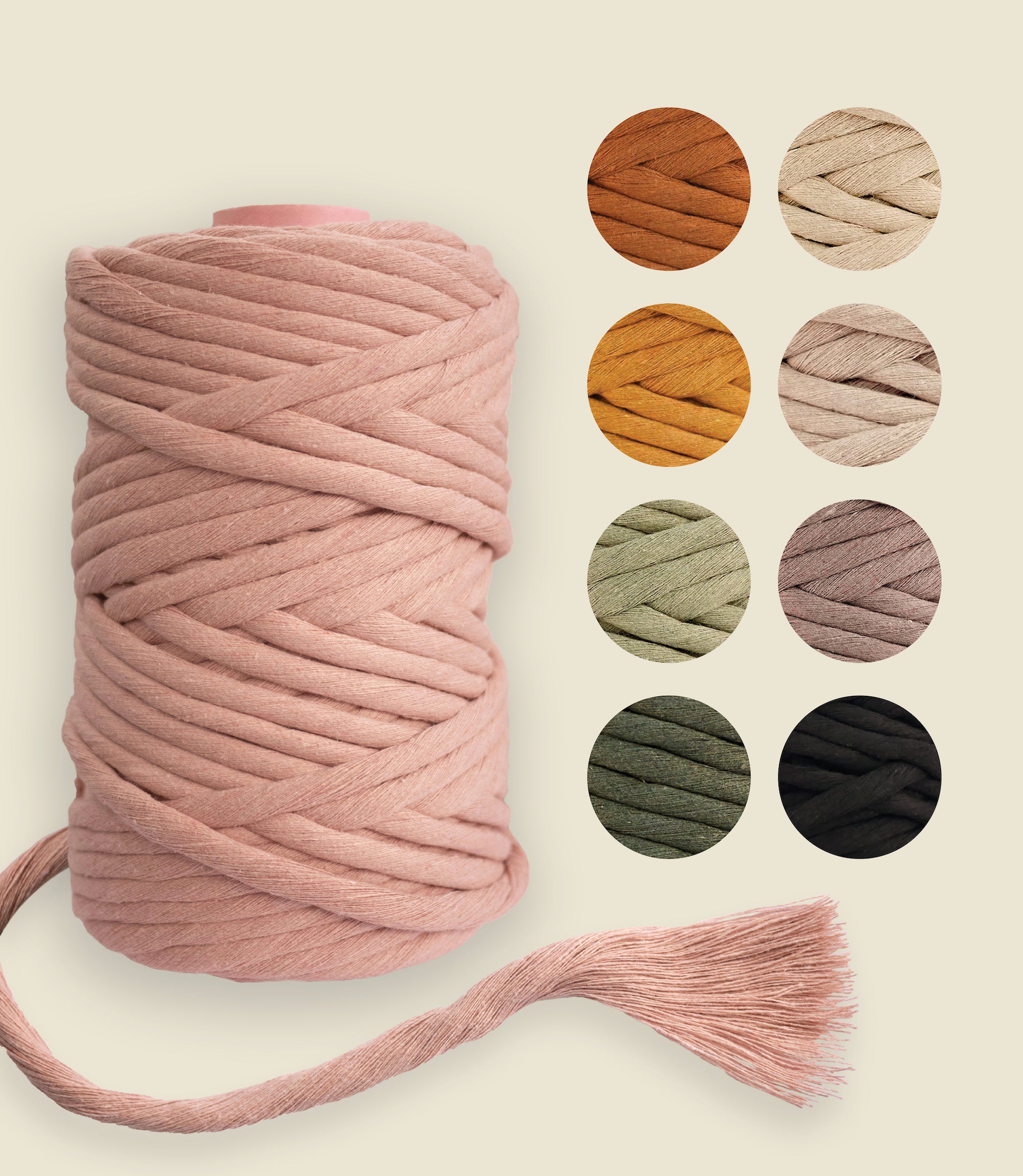 Single Strand String Single strand string, 8 mm recycled cotton, 1 kg – Createaholic