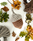 DIY kit, crocheted acorns (Swedish)