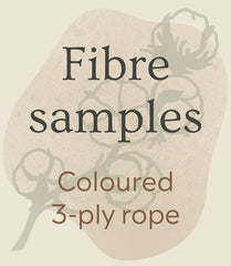 Samples, coloured 3-ply rope