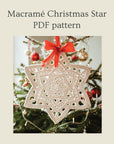 Macramé Christmas Star, PDF pattern & tutorial