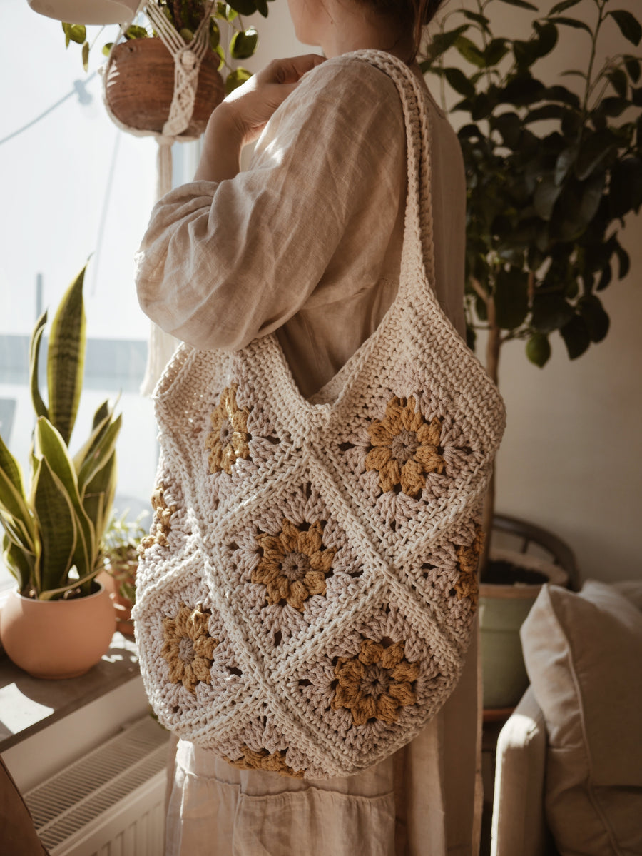 'Meadow' Crochet Bag PDF-mönster och video (engelska)