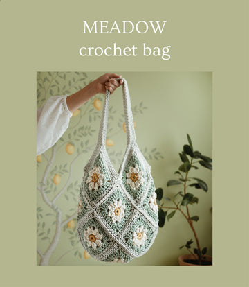 'Meadow' Crochet Bag PDF-mönster och video (engelska)