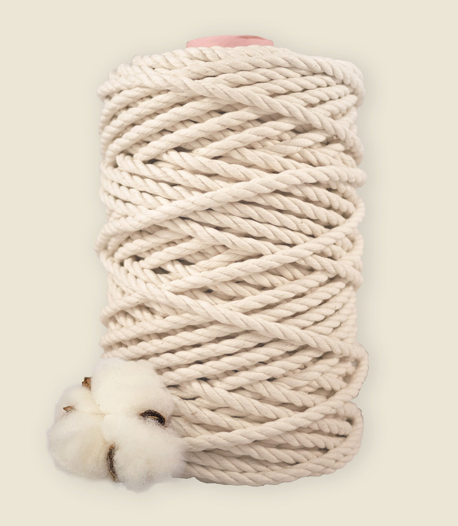Natural cotton rope, 6 mm, 1kg
