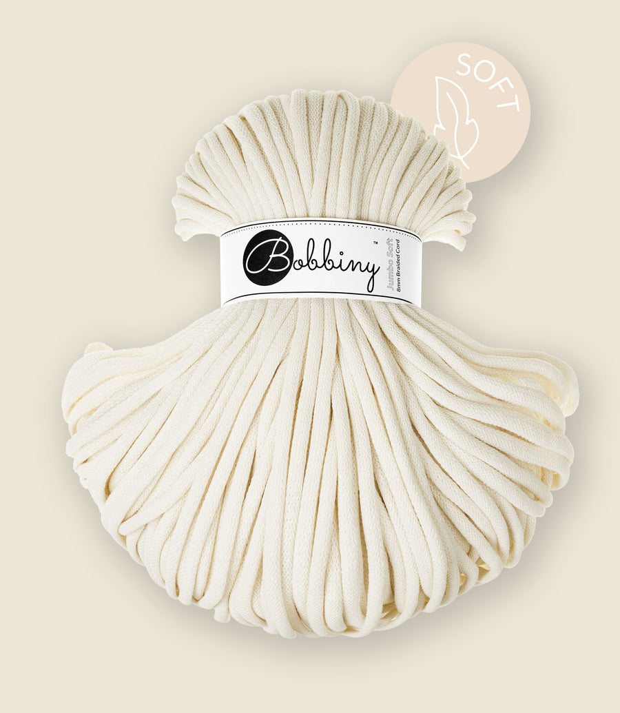 8 mm braided cord, recycled cotton