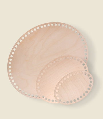 Oval wooden base