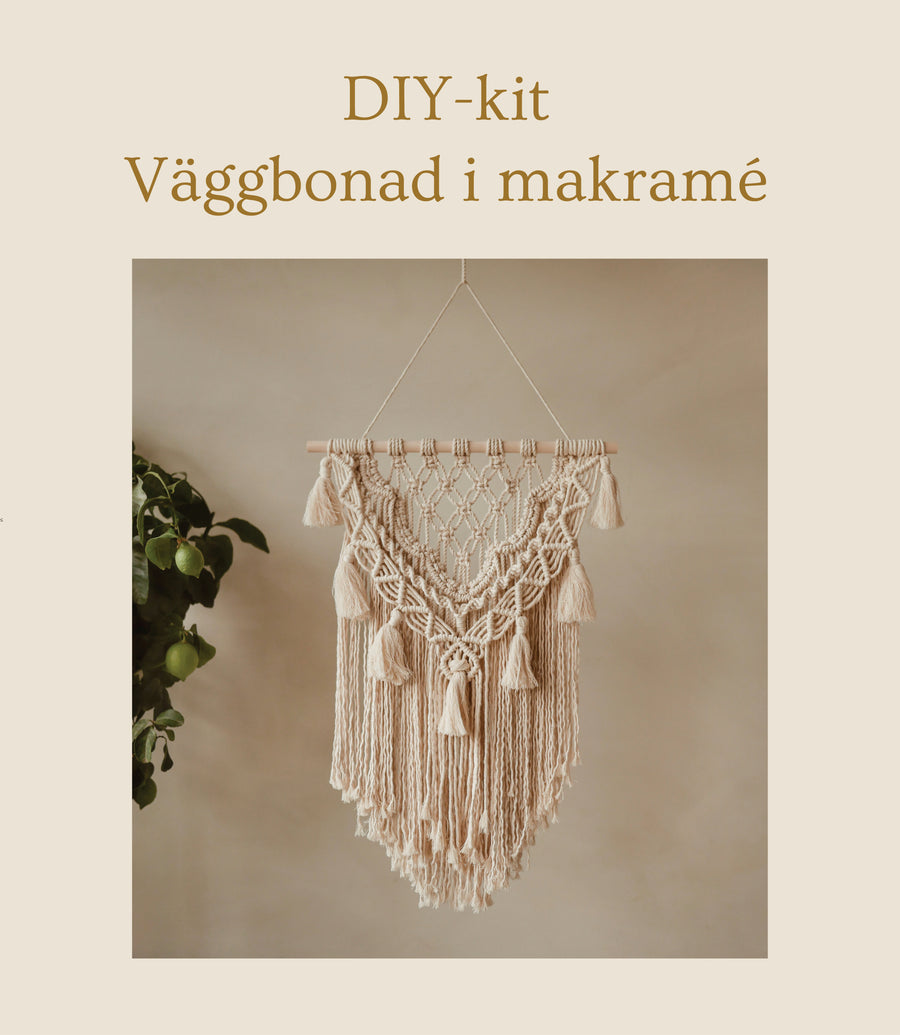 DIY kit, väggbonad i makramé