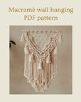 Macramé wall hanging, PDF pattern and tutorial