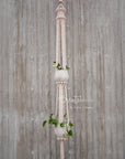 Macramé plant hanger, "Royals" #1