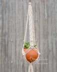 Macramé plant hanger, "Royals" #5